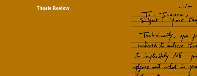 THESIS REVIEW